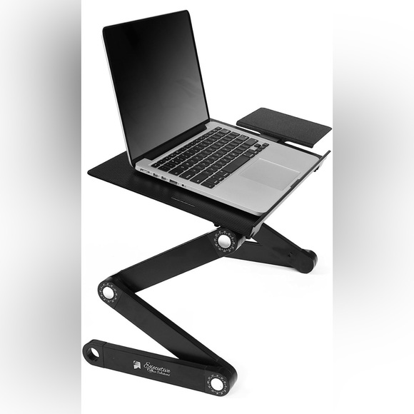 Home Essentials Other - Portable Adjustable Aluminum Laptop Stand/Table Vented w/CPU Fans Mouse Pad